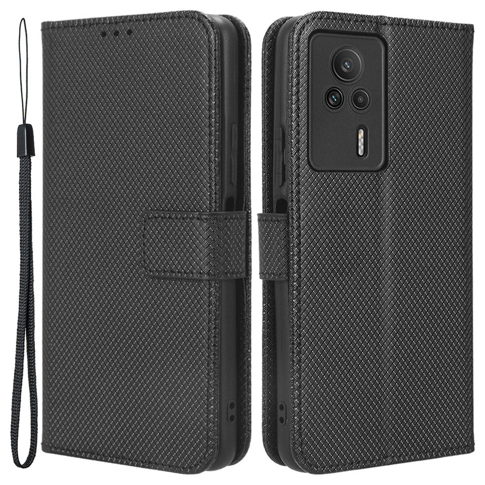 Phone Leather Cover for Xiaomi Redmi K60E 5G Diamond Texture Stand Wallet Phone Case Phone Leather Cover for Xiaomi Redmi K60E 5G Diamond Texture Stand Wallet Phone Case